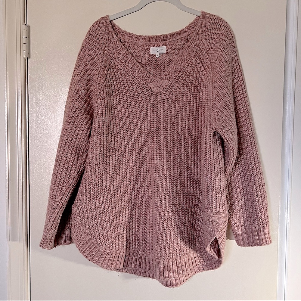 Lou&Grey Light Pink Chunky Cable Knit Sweater